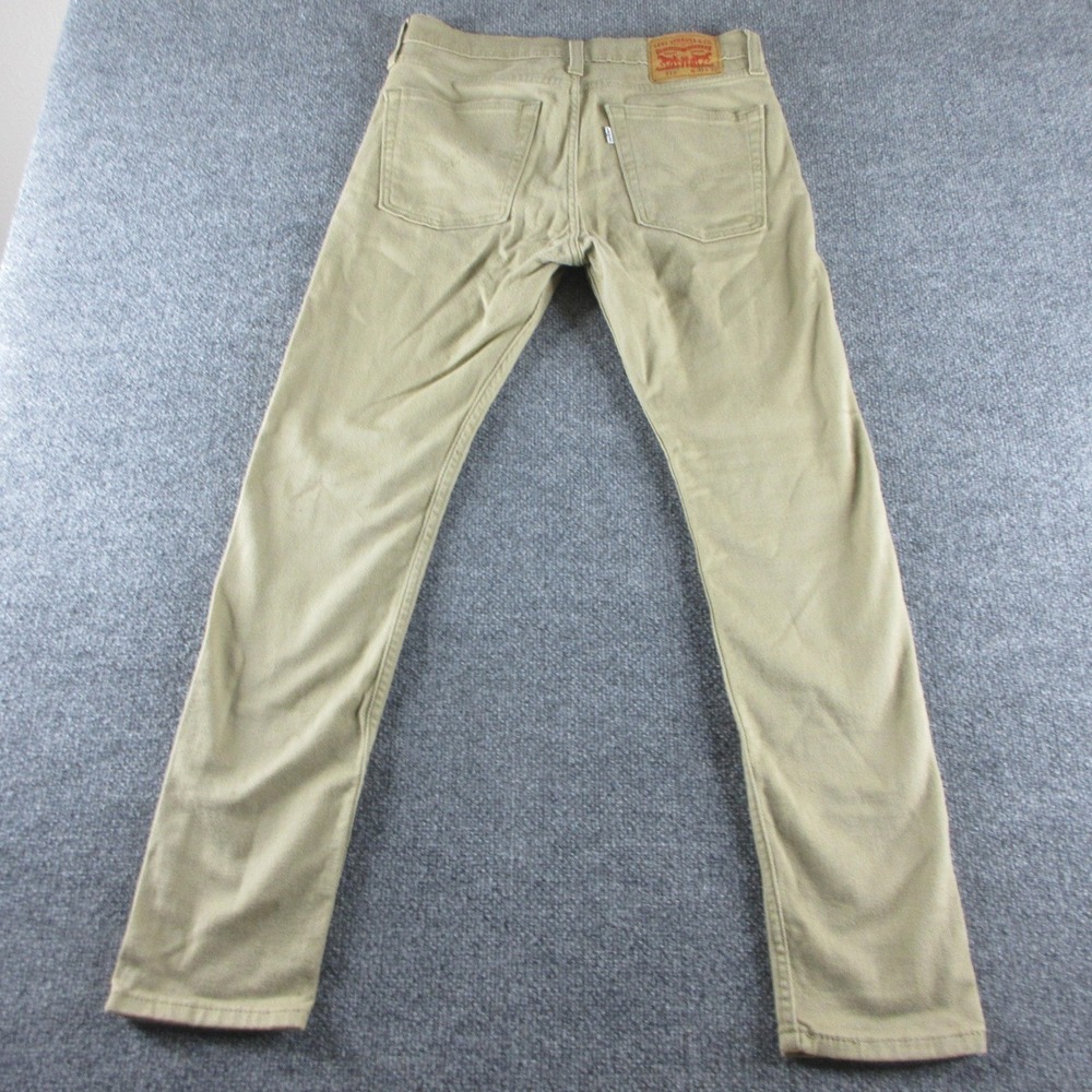 Levis 510 Jeans Mens 31x31 Beige Skinny Stretch Slim Straight Denim Casual Pants - Picture 4 of 9